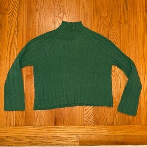 American Eagle Outfitters Forest Green Chenille Turtleneck Sweater